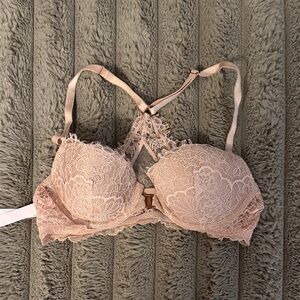 Victoria's Secret Pink Lace Push-Up Bra with Racerback